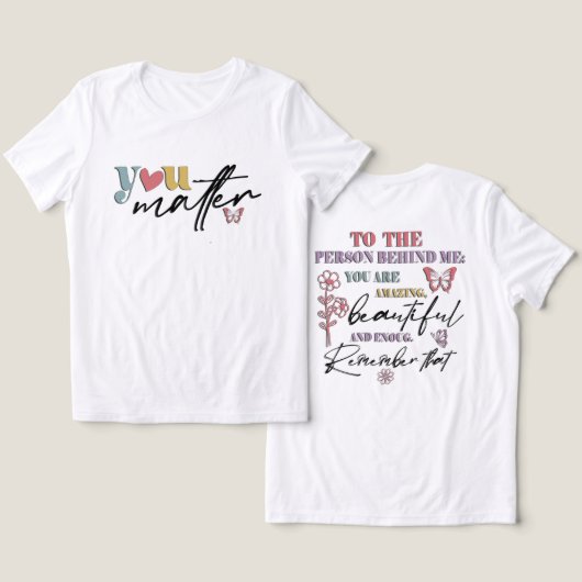 You Matter Tri-Blend Shirt (Ontwerp Voorkant & Achterkant)