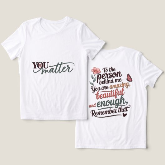 You Matter Tri-Blend T-shirt (Ontwerp Voorkant & Achterkant)