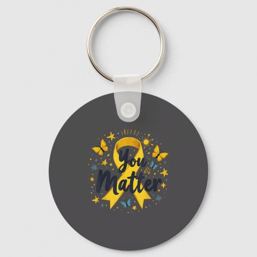 You Matther Suicide Prevention Awareness Yellow Ri Sleutelhanger (Voorkant)