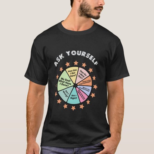 YOU MAY ASK YOURSELF T-Shirt |Talking Heads Slogan (Voorkant)