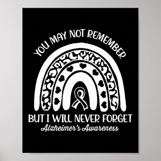 You May Not Remember Alzheimer's awareness Month Poster (Voorkant)