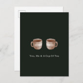 You, Me And A Cup Of Tea Quote And Illustration Briefkaart (Voorkant / Achterkant)