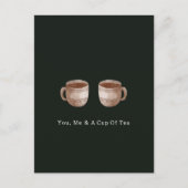 You, Me And A Cup Of Tea Quote And Illustration Briefkaart (Voorkant)