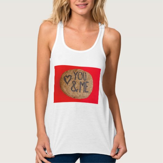 YOU&ME Canvas Flowy Racerback Tank Top (Voorkant)