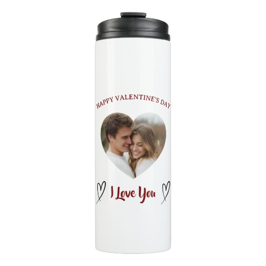 You & Me Custom Valentine's Day Thermal Tumbler Thermosbeker (Voorkant)
