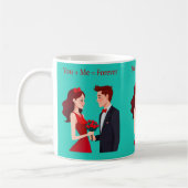 You + Me = Forever Romantic Couple Mug Koffiemok (Links)