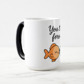 You & Me Forever Schattige Fish Couple Design Magische Mok (Voorkant links)
