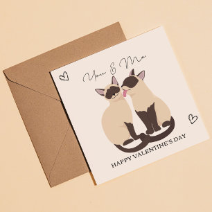 You & Me Happy Feline Friends Valentijnsdag Kaart