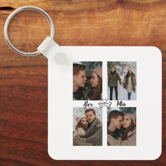 You & Me Keychain Multiple Photos Personalized (Voorkant)