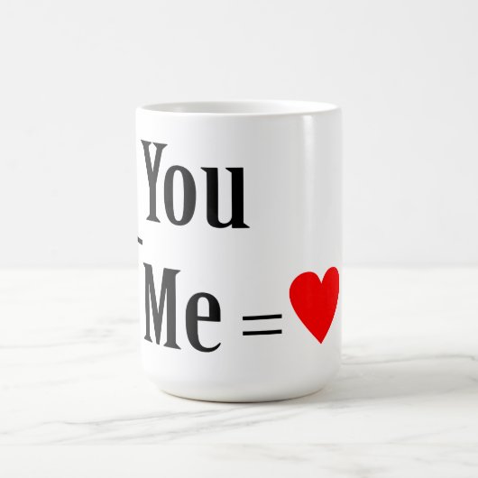 You+me=liefde Koffiemok (Center)