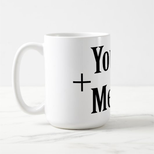 You+me=liefde Koffiemok (Links)