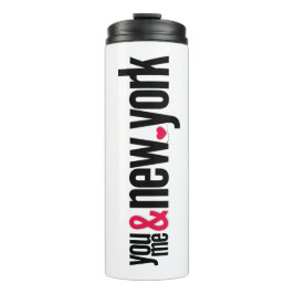 You Me & New York Thermal Tumbler Romantic Travel Thermosbeker