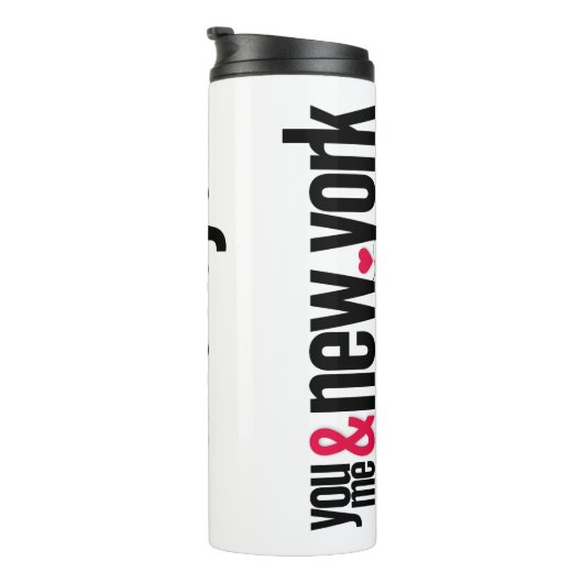 You Me & New York Thermal Tumbler Romantic Travel  Thermosbeker (Geroteerd rechts)