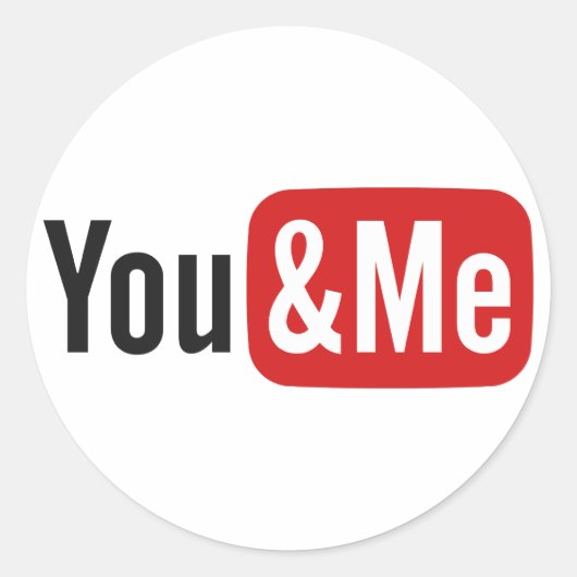 You&Me Ronde Sticker (Voorkant)