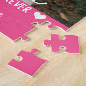 You & Me Samen Voor eeuwig Foto Roze Valentijn Legpuzzel (Zijkant)