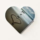 "You & Me" Strandzandontwerp Notitieboek (Achterkant)