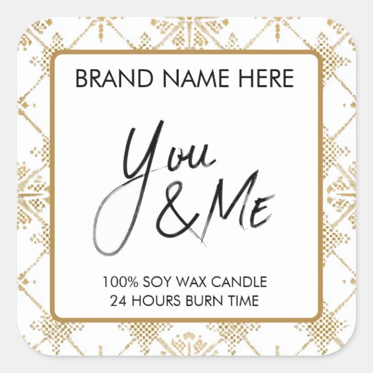 You & Me Valentine's Day Candle Label (Voorkant)