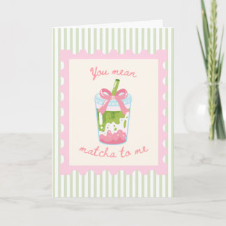 You Mean Matcha To Me Kaart - Roze en Groen