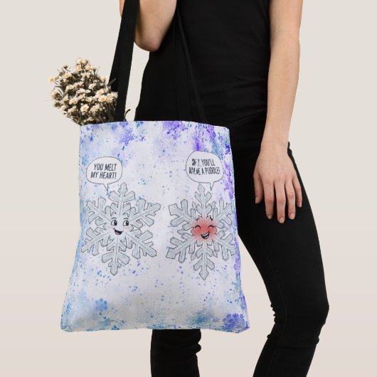 You Melt My Heart Snowflakes Tote Bag (Dichtbij)