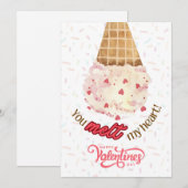 You Melt My Heart Valentine's Day Card Feestdagenkaart (Voorkant / Achterkant)