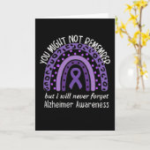 You Might Not Remember Alzheimer's awareness Month Kaart (Gele Bloem)