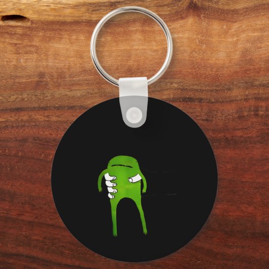 You Must Accept The Frog Funny Meme  Sleutelhanger (Voorkant)