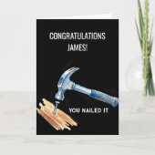 You Nailed It Funny Hammer Nail Congratulations Kaart (Voorkant)