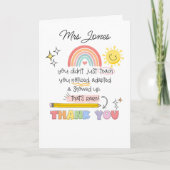 You Noticed Teacher Thank You SENCO SEN teacher Kaart (Voorkant)