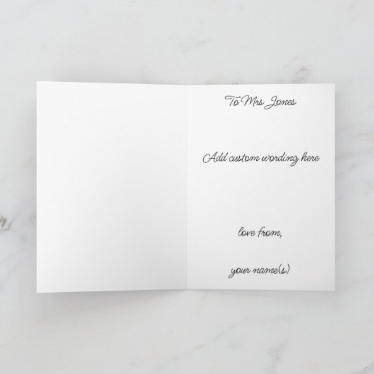 You Noticed Teacher Thank You SENCO SEN teacher Kaart (Binnen)