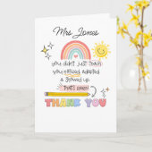 You Noticed Teacher Thank You SENCO SEN teacher Kaart (Gele Bloem)