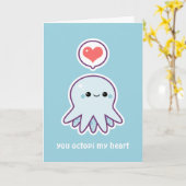 You Octopi mijn Hart Kaart (Gele Bloem)