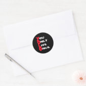 You Only Live Once _ Motivation Quote _ Insration  Ronde Sticker (Envelop)