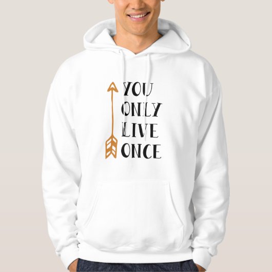 You Only Live Once - YOLO Arrow Design for T-Shirt (Voorkant)