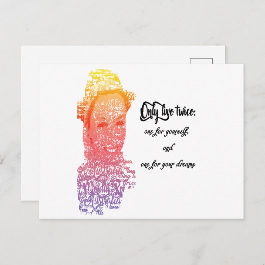 You only live twice postcard briefkaart (Voorkant / Achterkant)