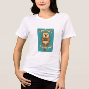 You Otter Be in Afbeeldingen Schattige Zee Otter w Tri-Blend Shirt