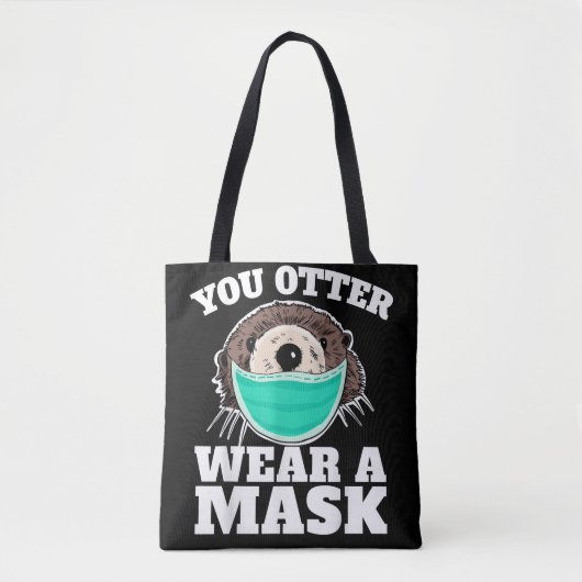 You Otter Draag grappige Otter Social Distancing Tote Bag (Voorkant)