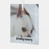 You pet dog puppy custom foto chihuahua glas ornament (Voorkant links)