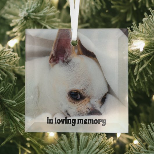 You pet dog puppy custom foto chihuahua glas ornament (Insitu)