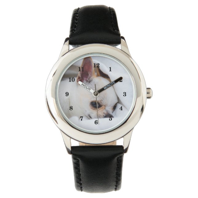 You pet dog puppy custom foto chihuahua horloge (Voorkant)