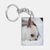 You pet dog puppy custom foto chihuahua sleutelhanger (Voorkant Links)