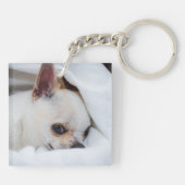 You pet dog puppy custom foto chihuahua sleutelhanger (Achterkant)