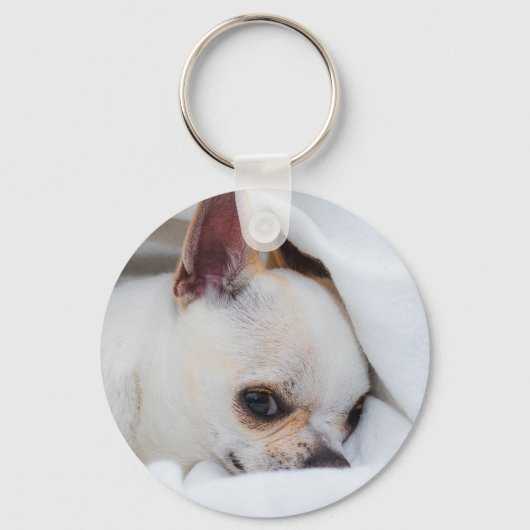 You pet dog puppy custom foto chihuahua sleutelhanger (Voorkant)