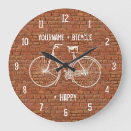 You Plus Bicycle Equals Happy Antique Red Bricks Grote Klok