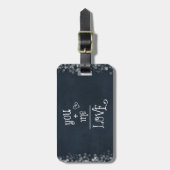 You Plus Me staat gelijk aan Love Quote op schoolb Bagagelabel (Voorkant verticaal)