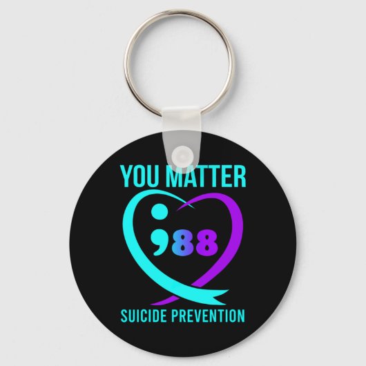 You Problem 988 Suicide Prevention Awareneess  Sleutelhanger (Voorkant)