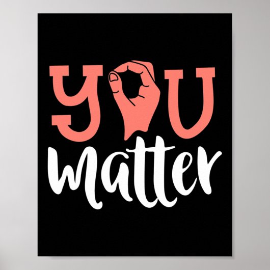 You Problem Deaf Awareness Asl Sign Language Kindn Poster (Voorkant)