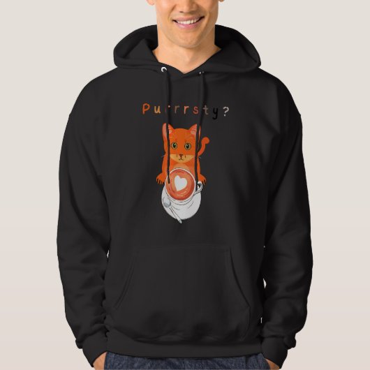 You Purrrsty  Cat Cat  Fun Cat Graphic Sweater (Voorkant)