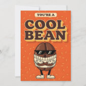 You’re a Cool Bean funny coffee bean pun gift Bedankkaart (Voorkant)