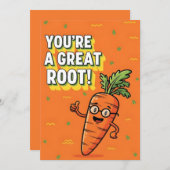 You’re a Great Root funny carrot pun gift veggie Bedankkaart (Voorkant / Achterkant)