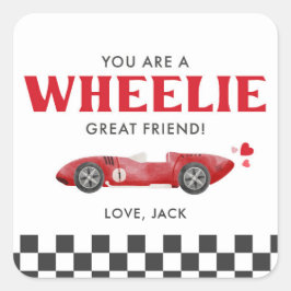 You’re a Wheelie Great Friend Valentine Vierkante Sticker